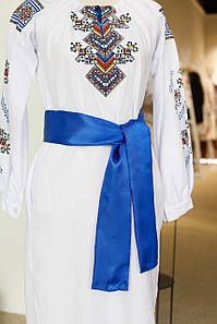 Атласний пояс синій