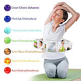 Браслет 7 чакр Будди Будди зцілення рейки йога з шунгіту вулканічного каменю, фото 3