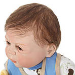 Силіконова Колекційна Лялька Реборн Reborn Хлопчик Льова (Вінілова Лялька) Висота 57 см, фото 4