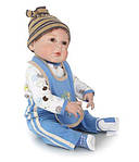 Силіконова Колекційна Лялька Реборн Reborn Хлопчик Льова (Вінілова Лялька) Висота 57 см, фото 5