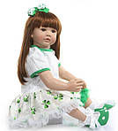 Силіконова Колекційна Лялька Реборн Reborn Дівчинка Ніка (Вінілова Лялька) Висота 60 см, фото 2