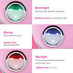 Ультразвукова Електрична Силіконова Щітка Масажер Для Обличчя з Функцією фототерапії Чорна, фото 6