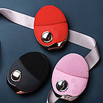 Ультразвукова Електрична Силіконова Щітка Масажер Для Обличчя з Функцією фототерапії Чорна, фото 9