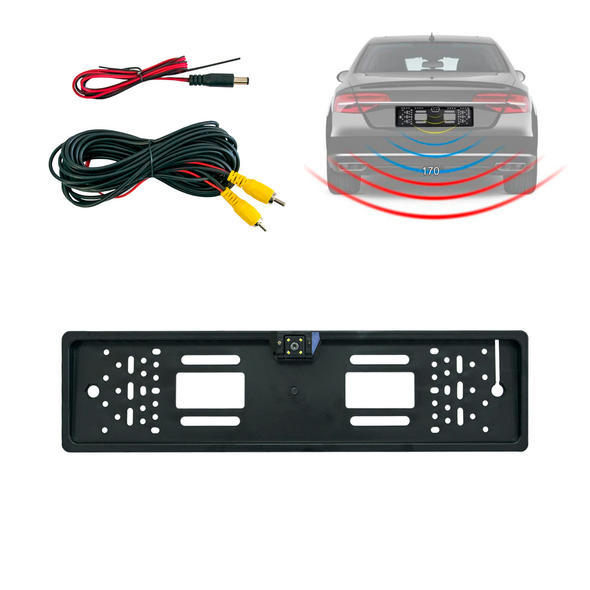 Рамка для номера з камерою заднього виду CAR CAM. JX 9488B камера заднього виду у рамці номерного знака, фото 1