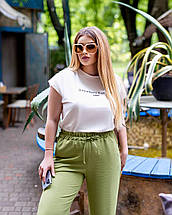 Неймовірний жіночий костюм, тканина "Трикотаж+Жатка" 50, 52 розмір 50, фото 3