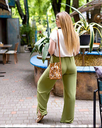 Неймовірний жіночий костюм, тканина "Трикотаж+Жатка" 50, 52 розмір 50, фото 2