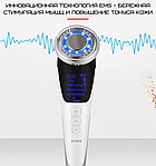Мікрострумовий Масажер Для Обличчя З Функцією EMS + Фототерапія (Холод Тепло) Для Ліфтингу Омолодження та Підтяжки Шкіри Білий, фото 3