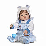 Силіконова Колекційна Лялька Реборн Reborn Хлопчик Тьома (Вінілова Лялька) Висота 57 см, фото 2