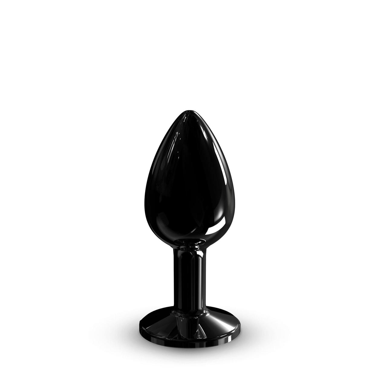 Металева анальна пробка з прикрасою у формі кристала Dorcel — Diamond Plug BLACK S