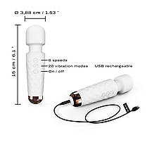 Мініібромасажер Dorcel Wand Mini Wanderful White, фото 2
