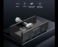 ORICO MH4PU-P USB3.0 концентратор USB hub розгалужувач чорний, фото 8