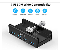 ORICO MH4PU-P USB3.0 концентратор USB hub розгалужувач чорний, фото 9