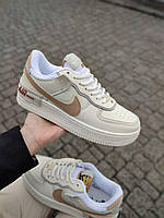 Мужские кроссовки Nike Air Force 1 Shadow Beige Brown