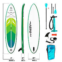 Надувная SUP доска AERO Board 2.0 (335х15х80см) 11' Green Leaf