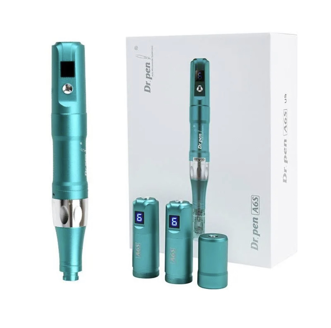 Бездротовий Дермапен 6 Режимів + 2 Насадки Автономний Електричний Мезороллер Для Обличчя та Тіла Dr.Pen А6s, фото 1