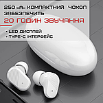 Бездротові Bluetooth Навушники Вакуумні Вкладиші IPX5 з Вбудованим Чіпом JL Sainyer A68 Білі, фото 5