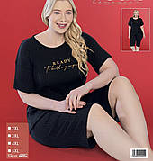 Комплект на більші розміри БАТАЛ футболка і капрі якість коттон в рубчик 2XL-3XL-4XL-5XL