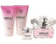 Набор Versace Bright Crystal туалетная вода 90 мл, гель для душа 100 мл, лосьон для тела 100 мл, мини 5 мл