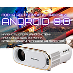 Портативний WIFI Міні LED Проєктор Android 9.0 Full HD 1920*1080 P 4000 Lumen з Динаміком + Bluetooth 5.0, фото 4