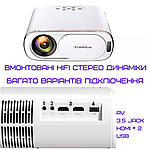 Портативний WIFI Міні LED Проєктор Android 9.0 Full HD 1920*1080 P 4000 Lumen з Динаміком + Bluetooth 5.0, фото 7