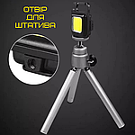 Портативний Замок Ліхтарик Кишеньковий 4в1 на Магніті та Акумуляторі TYPE-C зі Складною Підставкою Чорний, фото 9