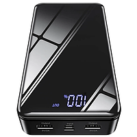 Power bank Borofone BJ8 30000 mAh портативна батарея повербанк з дисплеєм 2хUSB Black