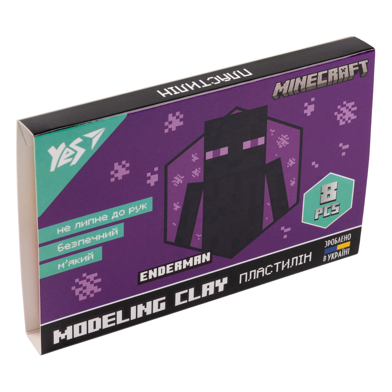 Пластилін YES Minecraft 8 кольорів 160 г (540634), фото 1