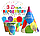 Набір для дня народження "З Днем Народження кульки" Тарілки -10 шт Стаканчики - 10 шт Ковпачки - 10 шт, фото 2