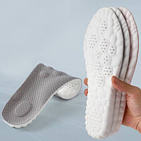 Стельки для спортивной обуви супер мягкие беговые стельки для ног амортизирующие ортопедические серые 35-36