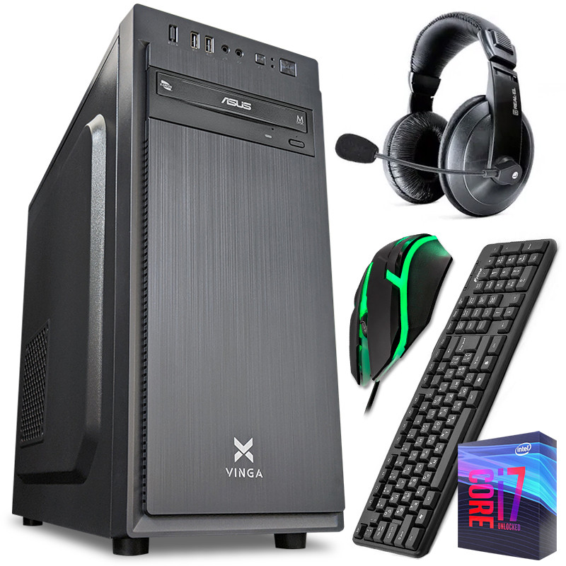 Мультимедійний комп'ютер Intel i7 4x3.9GHz 16GB RAM + Клавіатура + миша + навушники (ZEVS PC 6900U), фото 1
