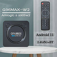 Смарт TV приставка G96 max Android-11 (4/64 Gb) Wi-Fi Bluetooth USB Smart TV box медиаплеер