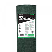 Теневая сетка зеленая 1,2х25 м 90% затеняющая Bradas для затенения забора террасы и ограждения для беседки