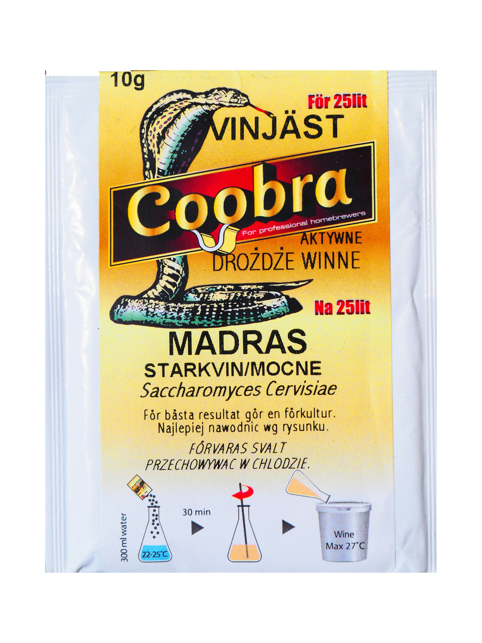 Сухі дріжджі для червоного вина Coobra Madras, фото 1