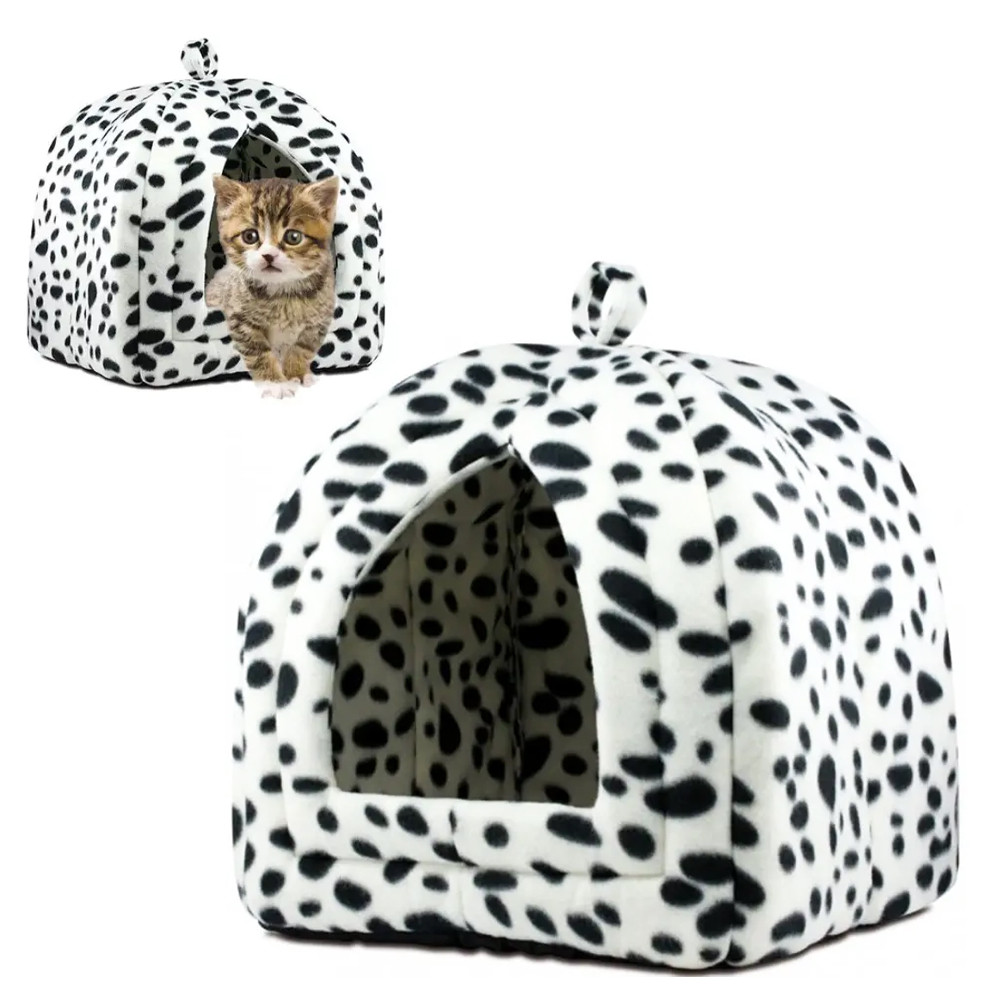 Будиночок для собак та кішок Pet Hut White, 35х35х40см / Котячий м'який будиночок / Домашня лежанка для тварин