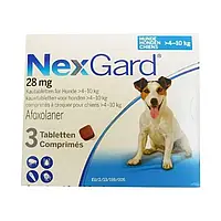 NexGard НексГард Таблетки от блох и клещей для собак весом от 4 - 10 кг (1 упаковка)