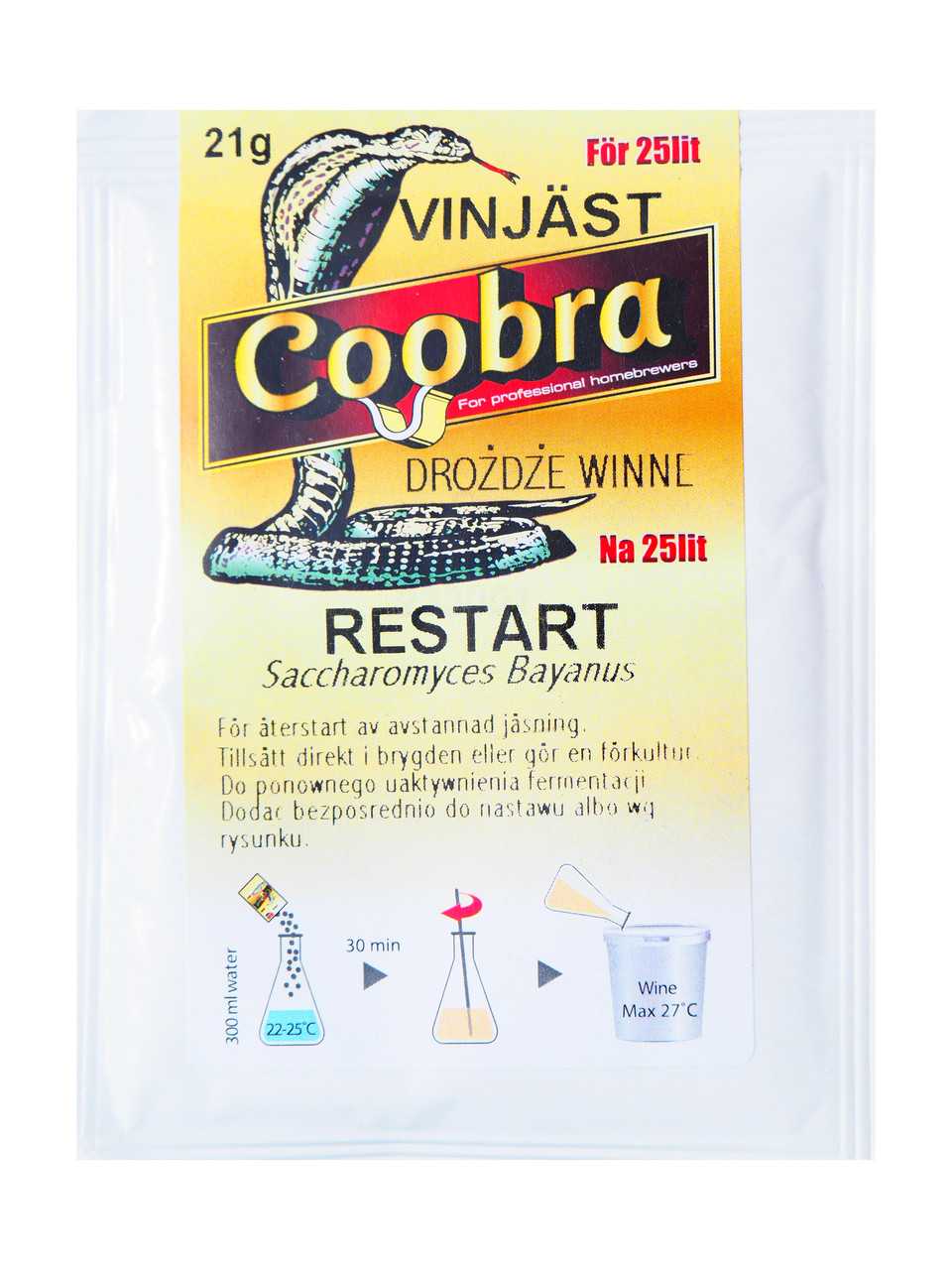 Сухі дріжджі Coobra Restart, фото 1