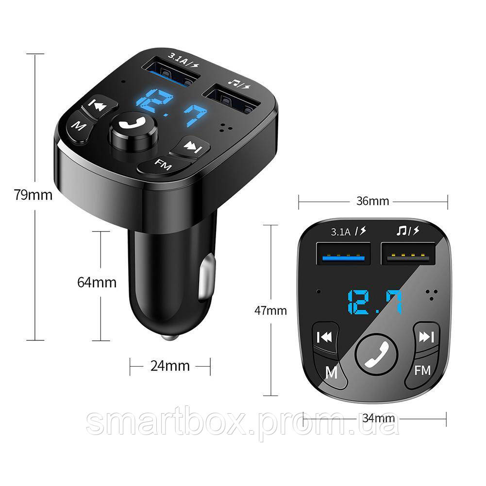 Bluetooth FM модулятор Трансмиттер автомобильный (ID#1834800248), цена ...