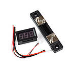 Цифровий амперметр постійного струму 0~50А DC з шунтом Червоний, фото 2