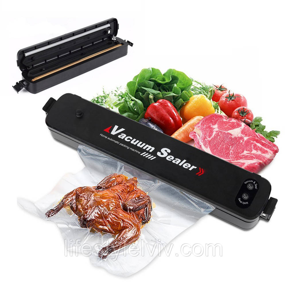 Вакуумний пакувальник їжі Vacuum Sealer / Кухонний вакууматор для харчових продуктів