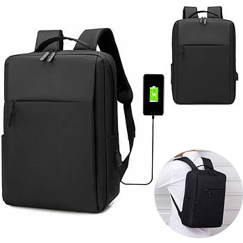 Міський рюкзак з портом USB на 30л, (40х28х12см) / Місткий рюкзак для ноутбука / Чоловічий рюкзак