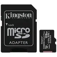 Kingston 128 Гб microSDXC U1 V10 A1 (SDCS2/128GBSP) Карта памяти