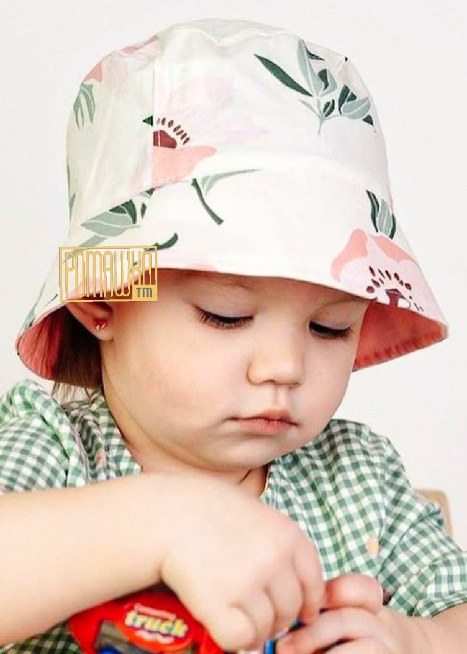 48 1,5-2 роки бавовняна натуральна дихаюча літня панамка панама для дівчинки на літо з бавовни 3624 РЗВ