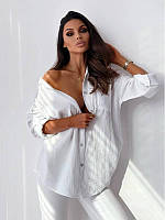 Женская рубашка туника Ткань натуральный муслин Размер 42-46, 48-50, 52-54