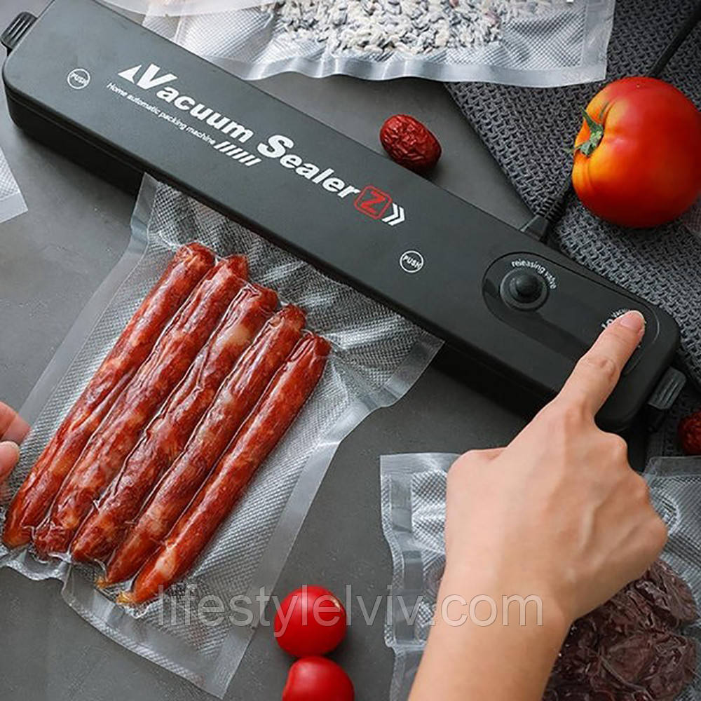 Вакуумный упаковщик еды Vacuum Sealer / Кухонный вакууматор для пищевых продуктов - фото 8 - id-p1834753970