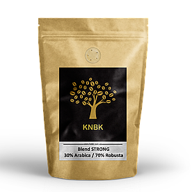 Купаж сортів KNBK STRONG Арабіка 30% / Робуста 70%. 500г. Свіжообсмажена кава