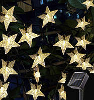 SNOMYRS Solar Star Lights 31 Ft Solar Fairy Lights с 50 светодиодными водонепроницаемыми огнями