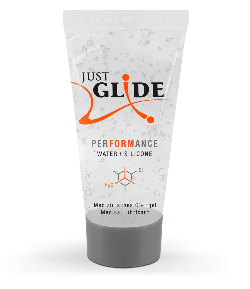 Лубрикант змазка для сексу водно-силіконовий Just Glide Performance 20 мл. Інтимна гель-змазка