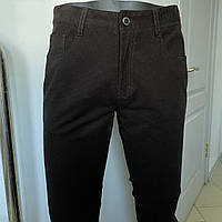 Мужские коричневые джинсы рубчик стрейч