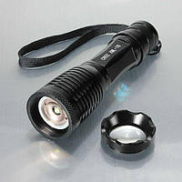 Маленький металевий ліхтар акумуляторний Police BL-1837-T6, ручний ліхтарик тактичний Чорний
