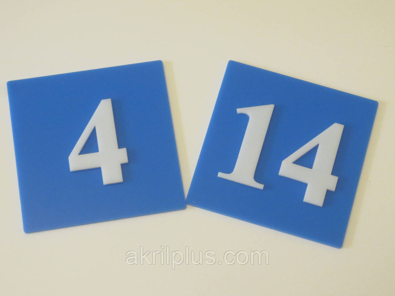 Таблички на двері 100*100 мм із об"ємними номерами, фото 1